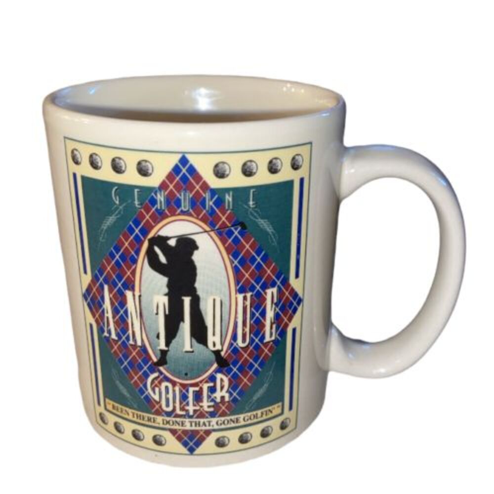 Genuine Antique Golfer Mug by Laid Back 1996 Vintage Golf Lover Gift Dad Grandpa